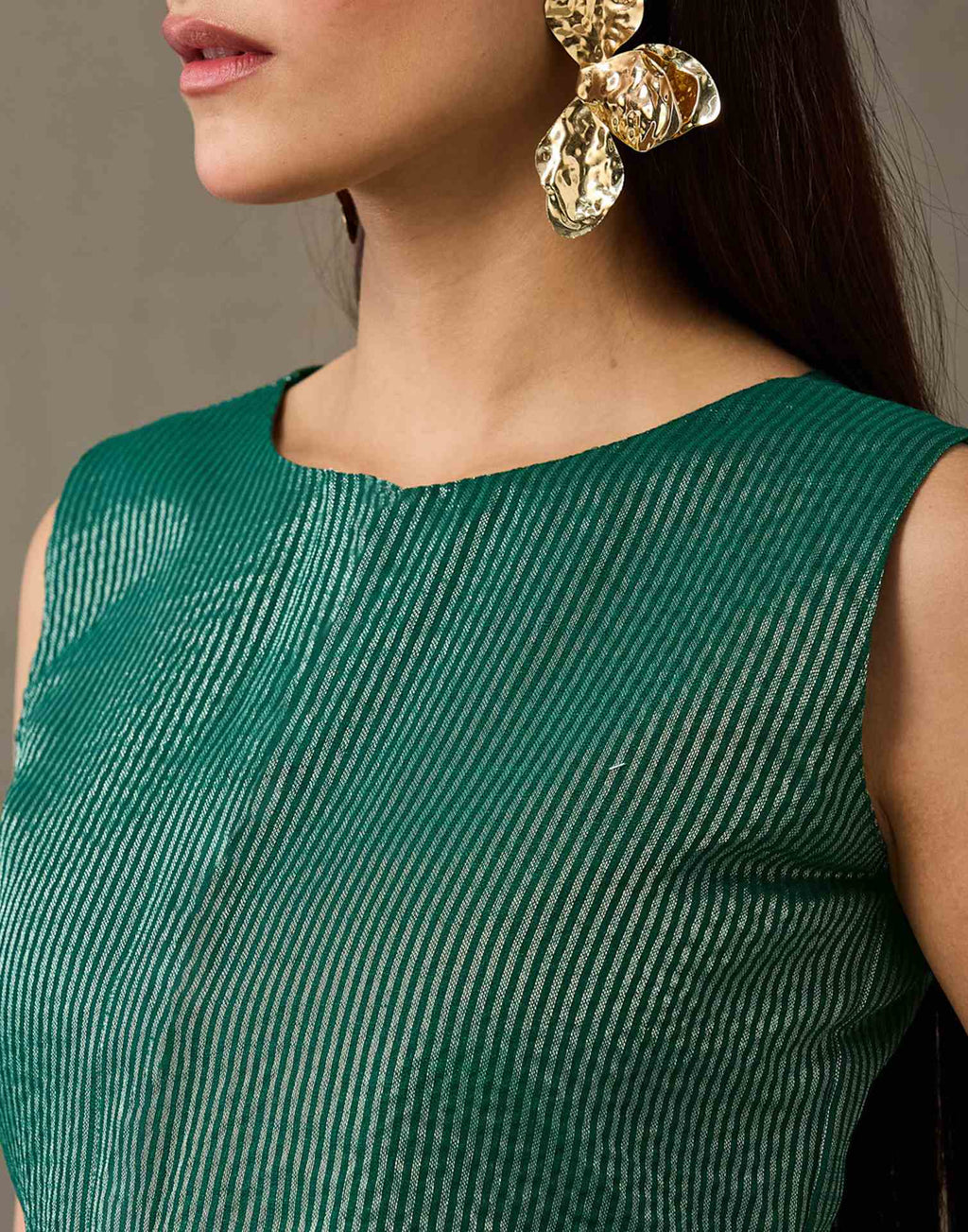 Green Cotton Woven Saree