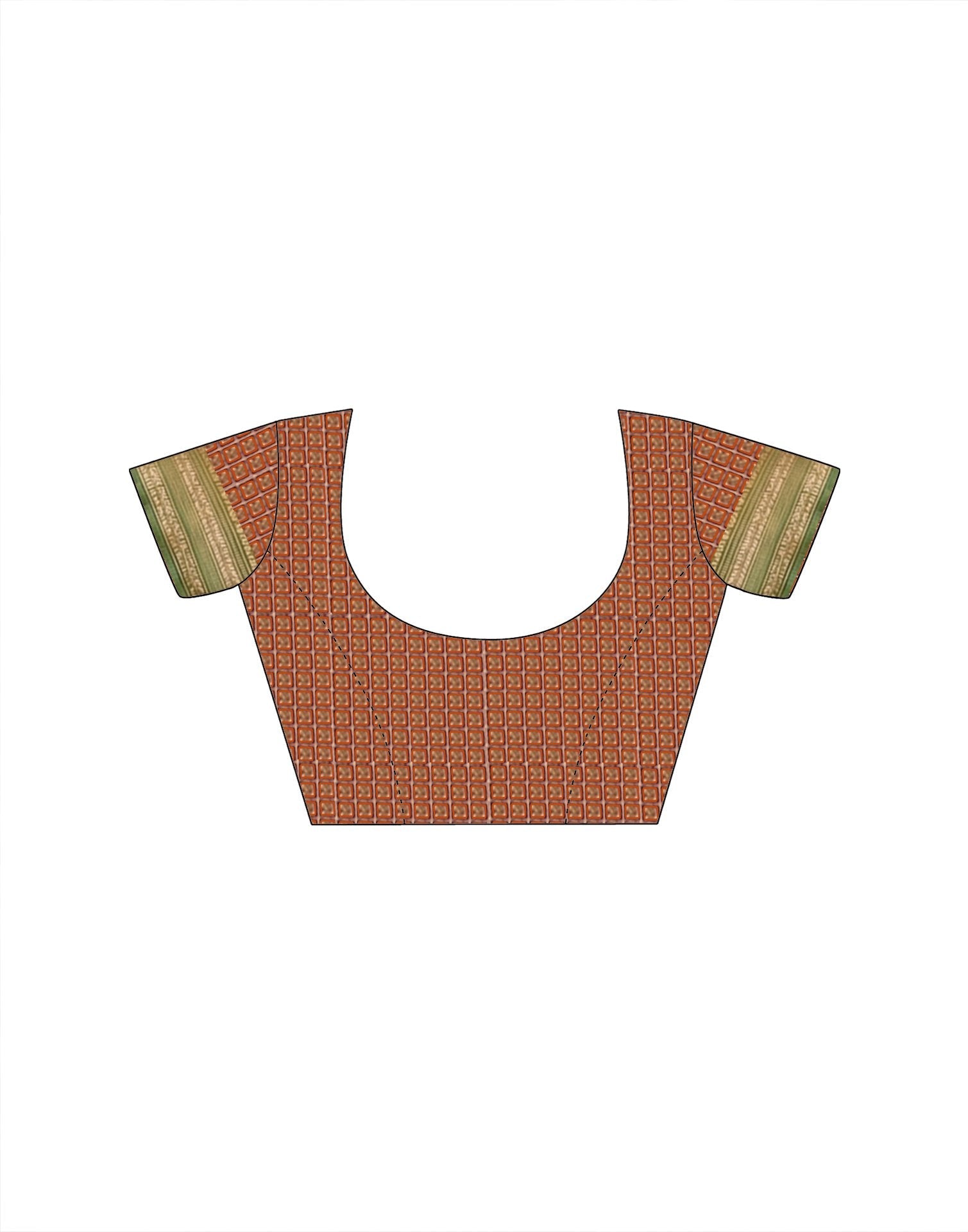 Orange Silk Woven Kanjivaram Saree