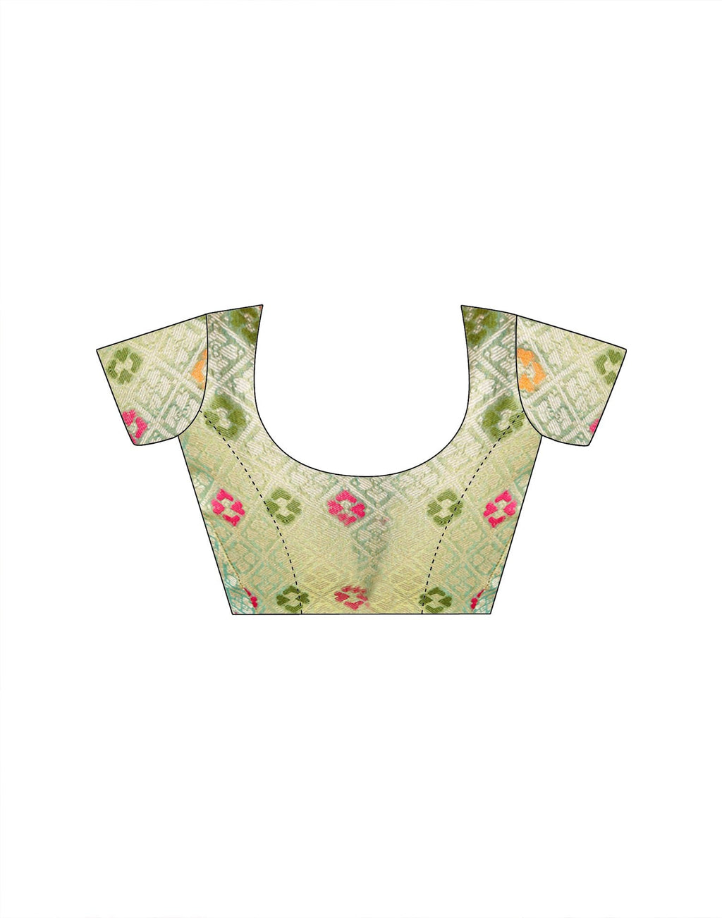 Pista Green Tissue Silk Woven Floral Saree